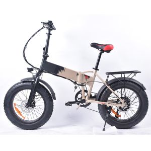 China Emissionfree Folding Electric Mountain Bike 750w With 20 Inch Fat Tires on sale