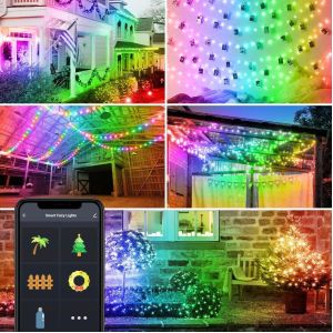 Bluetooth WiFi Solar Decorative Lights 5m 10m Colorful Globe Lights