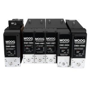 Moog Servo Valve with Flange Mounting for Mineral Oil Usage and NBR Seal Type