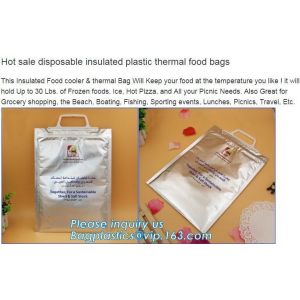 Reusable aluminium foil thermal insulation material cooler bag for picnic with