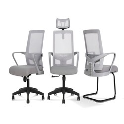 High Back Gray Ergonomic Mesh Executive Chairs with Lumbar Support put for home