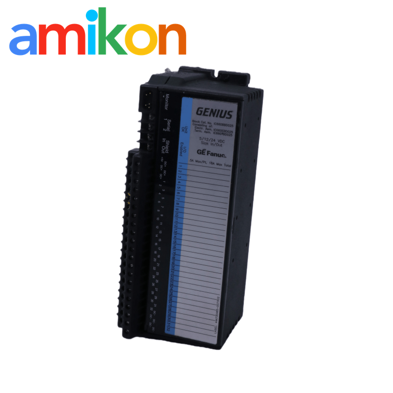 GE IC660BBD025 32 I/O Circuits Genius Block I/O Module with 5/12/24 Volts DC