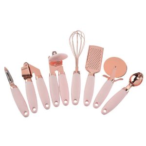 Cheap 7 Pcs Kitchen Fancy Smart Gadget Set Copper Coated Stainless Steel Utensils for sale