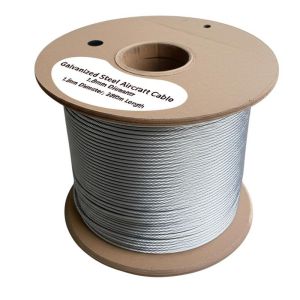 Galvanized Steel Aircraft Cable 1.8mm Diameter 2000m Length for Safety