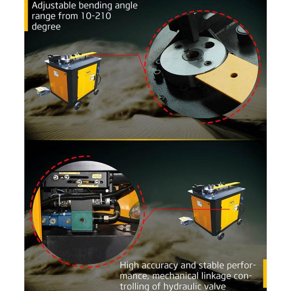 YGW18E Spiral Portable Steel Bar Bending Machine 180 Degree 180 Degree