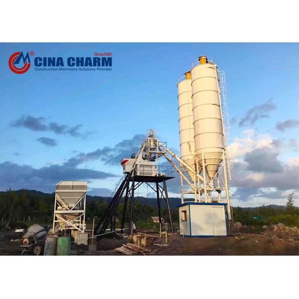 Hopper Type Small Capacity Hzs25 25m3/h Concrete Mixing Plant