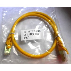 SFTP CAT7 26AWG CU Ethernet Network Patch Cable 2FT Copper Shielded RJ45