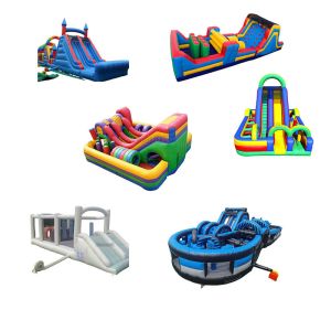Cheap Age Range 8-13 Years 90' Commercial Inflatable Obstacle Course Express/Train Shipping for sale