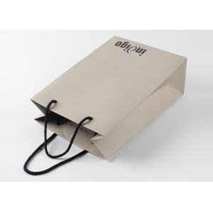 Eco Friendly Paper Shopping Bags With Nylon Rope Handles And Spot UV Surface