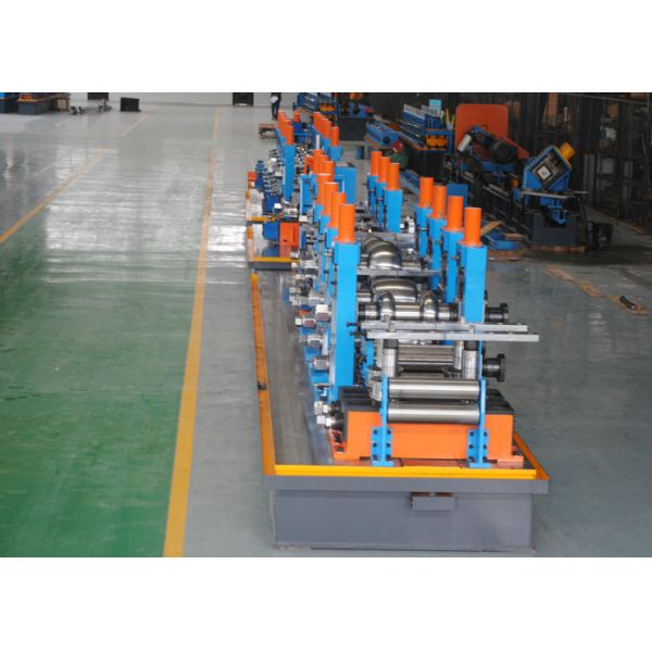 ERW Round Carbon Steel Pipe Making Machine With Worm Adjustment High Precision