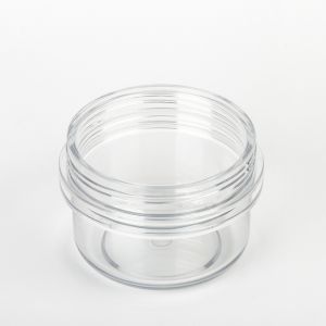 50ml Empty Plastic Jars With Lids , Transparent Plastic Beauty Containers