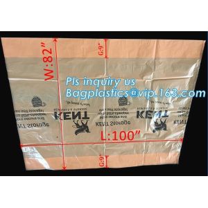 pe bag pallet cover plastic bag sqaure bottom bag, 54 x 44 x 96" 1 Mil ldpe