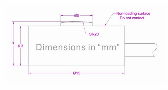 2kN 3kN Small size button type compression load cell 200kg 300kg