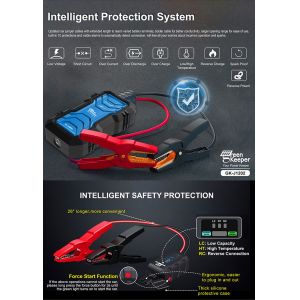 Car Emergency Battery Jump Starter With Led Work Light and DC 12V for Car