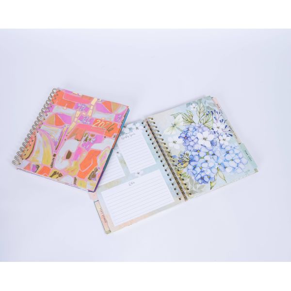 Quality Wholesale A5 Thread Sewing Spiral Bound Loose-Leaf Planner Notebook Custom Design Paper Cover 120 Sheets Office School Diary wholesale