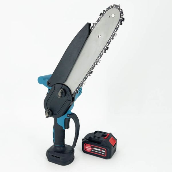 Blue 21V Handheld Mini Chainsaw Electric Lithium Garden Work Chainsaw 21V