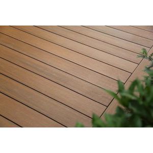 Wood Plastic Composite WPC Fence and Pergola Decorative Pillar Brown Surface