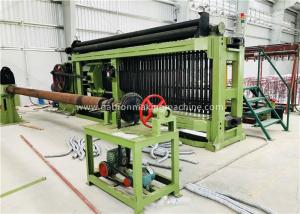 Cheap Fully Automatic Wire Coiling Machine , 100x120mm Gabion Mesh Machine PLC Control Simple Install for sale