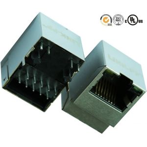 Cheap 1840417-3 Magnetic 100Base-TX Rj45 LPJD0711BENL Ethernet Right Angle RJ45 for sale