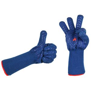 Aramid Kitchen Heat Resistant Work Gloves With Flexibility 5 Finger