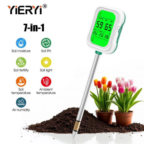 Quality YY-1066L Yieryi 7-in-1 Soil Tester – Comprehensive Soil Testing Tool for pH, Moisture, Temperature, Light & More  wholesale