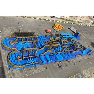 Custom Obstacle Course Inflatable Sport Games With Camouflage Printing