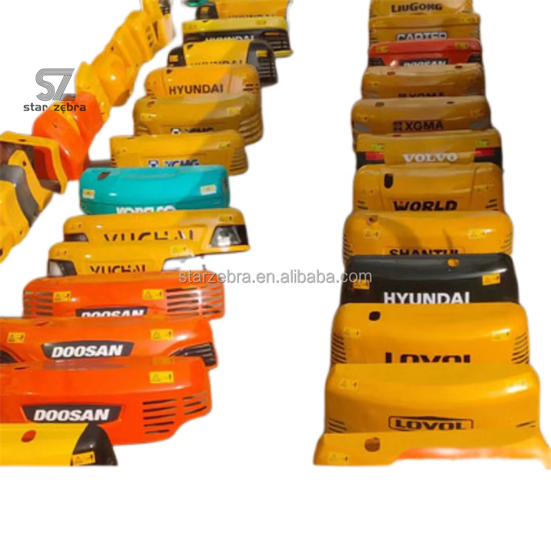 Construction Works Excavator Engine Cover with Rear Cover Battery Fuel Tank and Side Cover