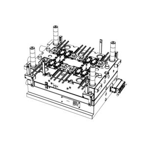 Transparent Earphone Left Front Shell (1*4) / Hot Runner / Three Plate No.24205