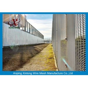 Galvanized Galvanised Security Fencing , Metal Security Fence Panels Powders
