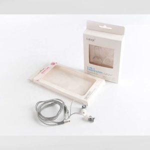 hanged earphone color paper box with hook Luxury clear window headphone