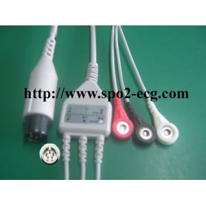 OEM ODM ECG Lead Cable 3 / 5lead AHA IEC LL Style ,1KΩ Resistance