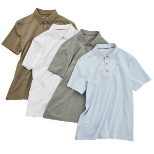 Embroidered Polo Shirt With Logo Plain White Polo Shirts 100% Cotton Custom