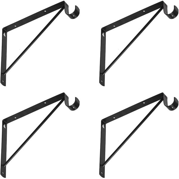 Quality Wardrobe Heavy Duty Multifunction Closet Shelf Rod Bracket Clothes Hanger Pole Support Bracket Clothing Organizer Metal Single Cast Iron wholesale