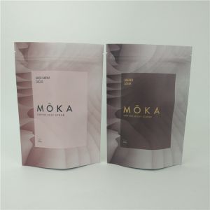 Cheap MOPP Makeup Plastic Pouches Packaging VMPET AL Self Standing 1.2C MPET for sale