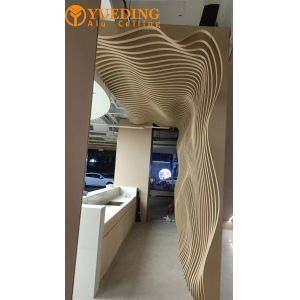 China Irregular Shaped Aluminum Wall Panel Twisted Arc Column Wrapping Customized on sale