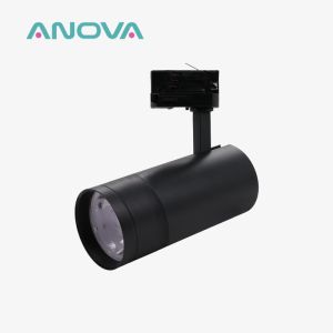 CRI90 Zoomable LED Track Light Aluminum Black Ceiling Spotlight For Museum