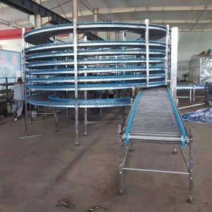 Grade Stainless Steel Spiral Tower Conveyor for Cake and Bread Cooling