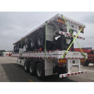 CIMC New 3-Axle Flatbed Skeleton Semi-Trailer Steel Container Truck with Wabco