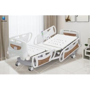 China Patient Fully Electric Hospital Bed 5 Function Pressure Relief Motorized Medical Bed on sale