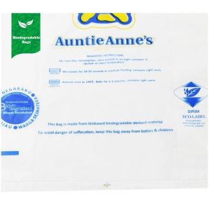 Custom design plant based compostable biodegradable HDPE soft loop handle