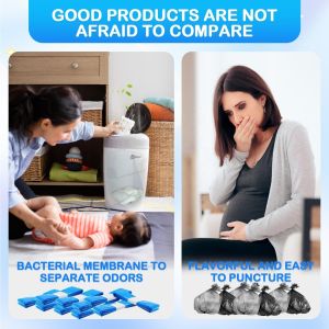 Customized Diaper Pail Refills for All Baby Diaepr Pails Bin 7 layers Odor
