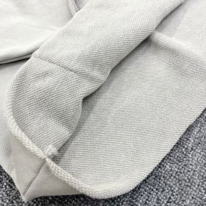 Custom Open Bell Sleeves Screen Rhinestone Print Logo Hoodies French Terry Raw