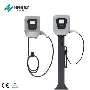 High Efficiency Fast Electric Car AC Charging Station With 4.3 Inch LCD Display