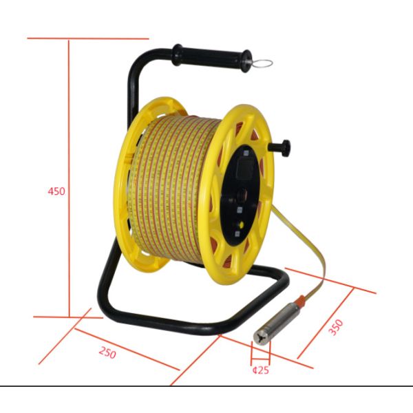 Quality 15m 30m~500m Portable Cable Ruler Water Level Sensor with Alarm Water level meter Level Measuring Instruments wholesale