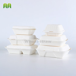compostable sugarcane clamshell sushi to go box bagasse disposable biodegradable