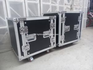 China 2U - 24U Black Plywood Shockproof Rack Case With Foam Honeycomb Inside on sale