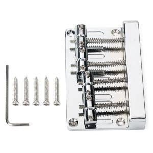 Cheap Adjustable 4 String Bass Bridge Tailpiece Saddle Bridge Plate For Electric Guitar for sale