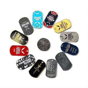 30mm Custom Dog Tag Soft Hard Enamel Dog ID Tags Engraved Zinc Alloy