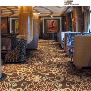 Floral Printed Nylon Commercial Carpet Shaggy Pattern Antibacterial Feature