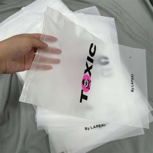 Custom 100% Biodegradable Plastic Recycled Frosted Matte Clothes Ziplock Bag Eva